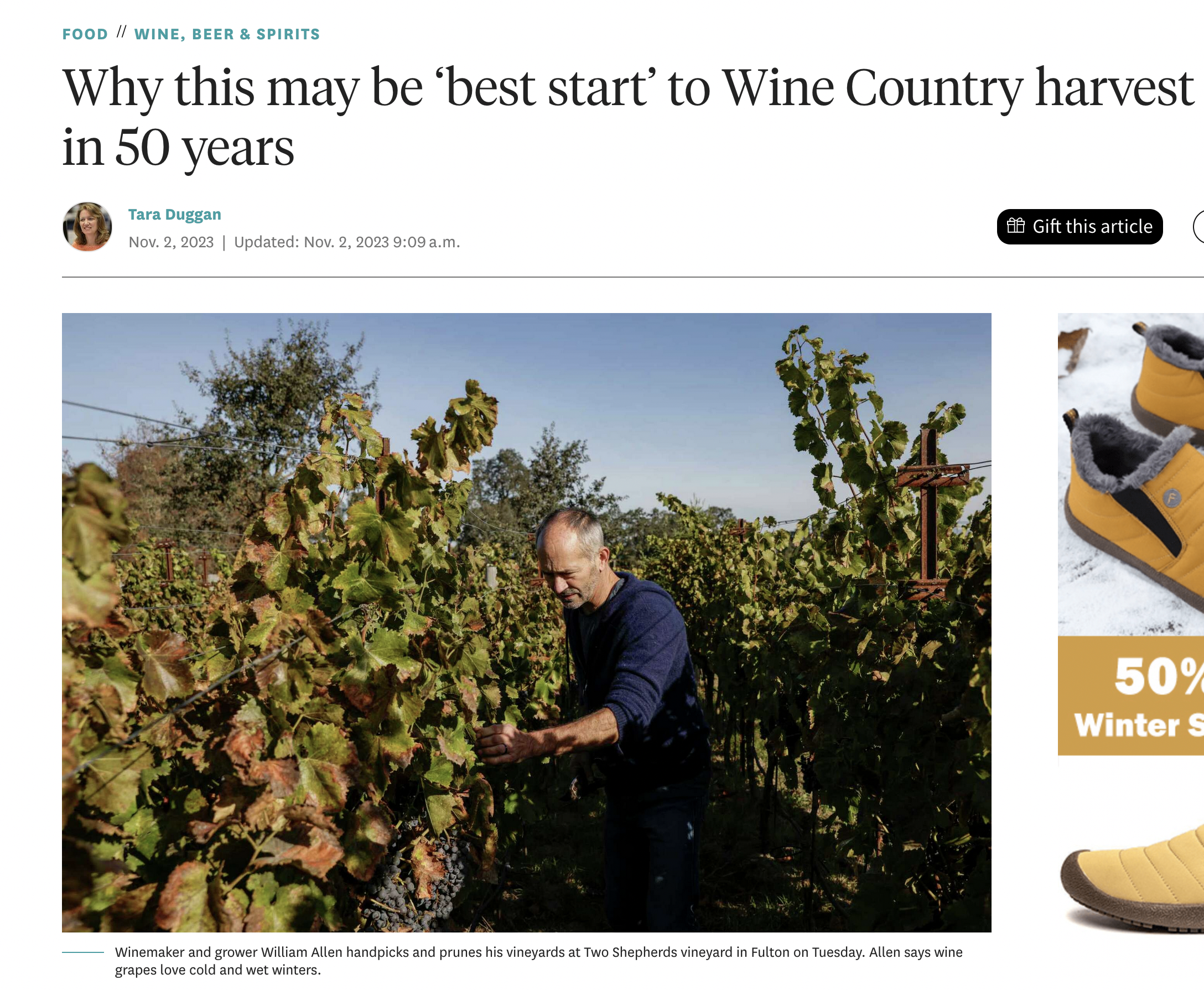 Why this may be ‘best start’ to Wine Country harvest in 50 years – SF Chron